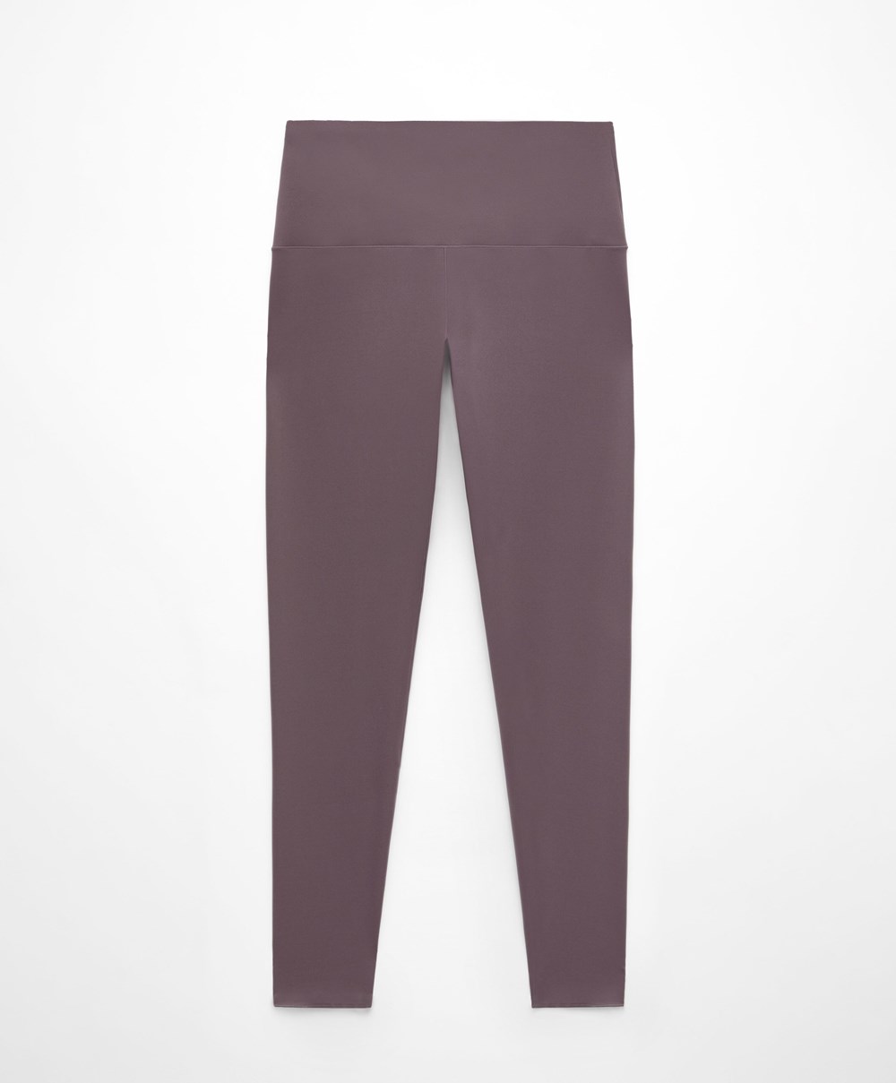 Oysho Perfect-adapt High-rise 65cm Ankle-length Leggings Grey-purple | PTVJOE-647