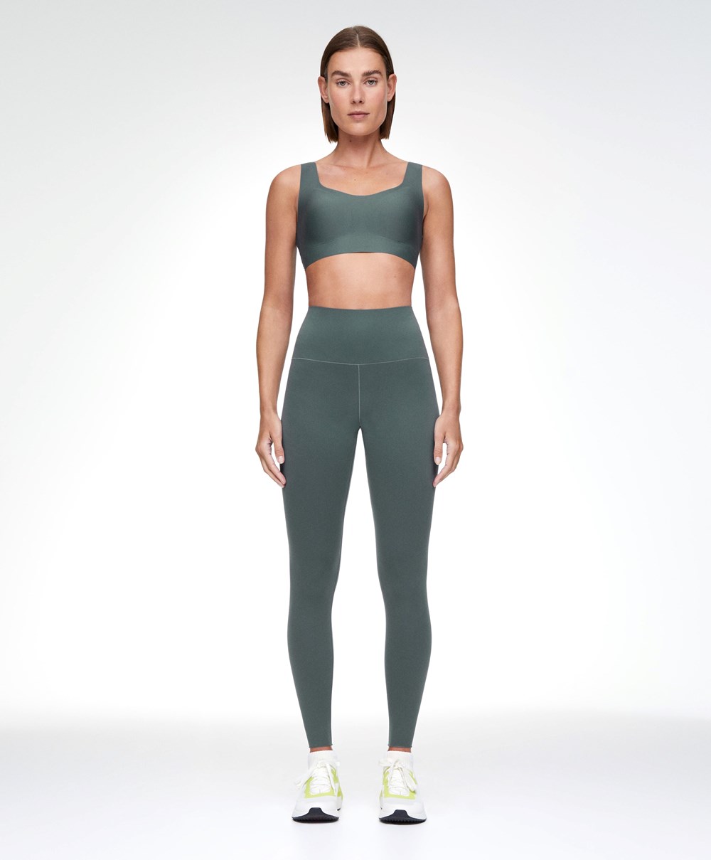 Oysho Perfect-adapt High-rise 65cm Ankle-length Leggings Mid Ocean | YTPRNC-315