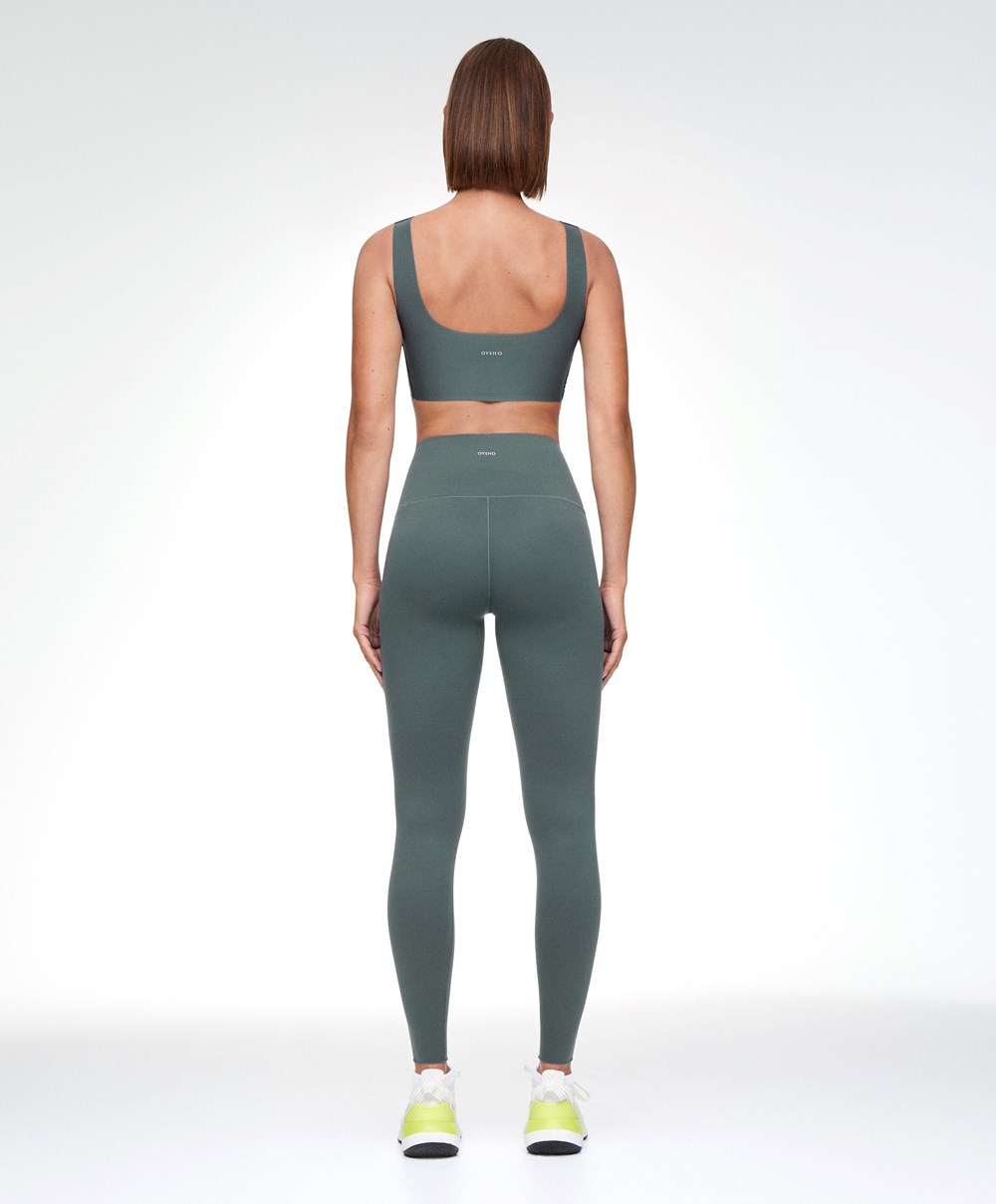 Oysho Perfect-adapt High-rise 65cm Ankle-length Leggings Mid Ocean | YTPRNC-315