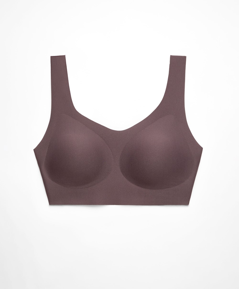 Oysho Perfect-adapt Medium-support Sports Bra With Cups Grey-purple | QECRKT-120