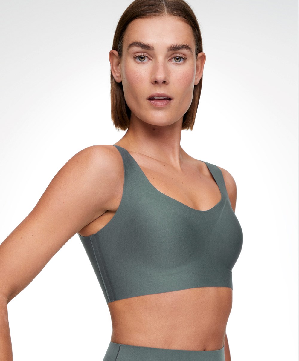 Oysho Perfect-adapt Medium-support Sports Bra With Cups Mid Ocean | SEOMPR-182