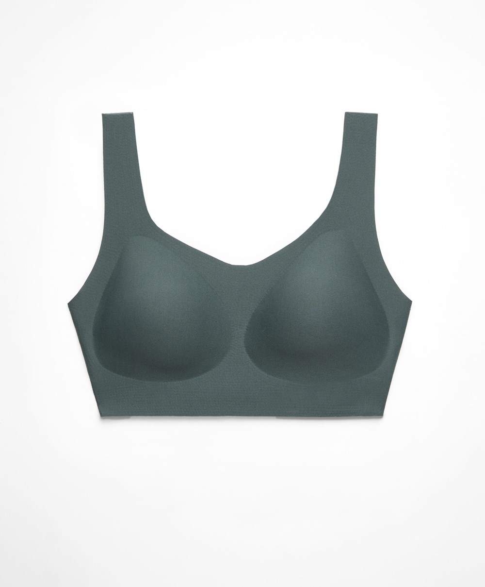 Oysho Perfect-adapt Medium-support Sports Bra With Cups Mid Ocean | SEOMPR-182