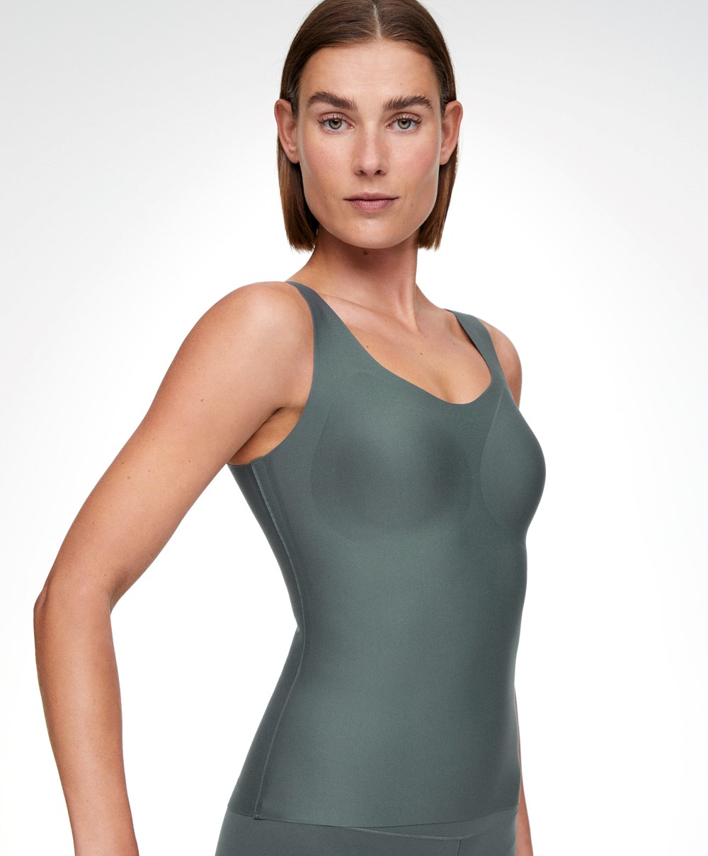 Oysho Perfect-adapt Vest Top With Cups Mid Ocean | WCDXNS-694