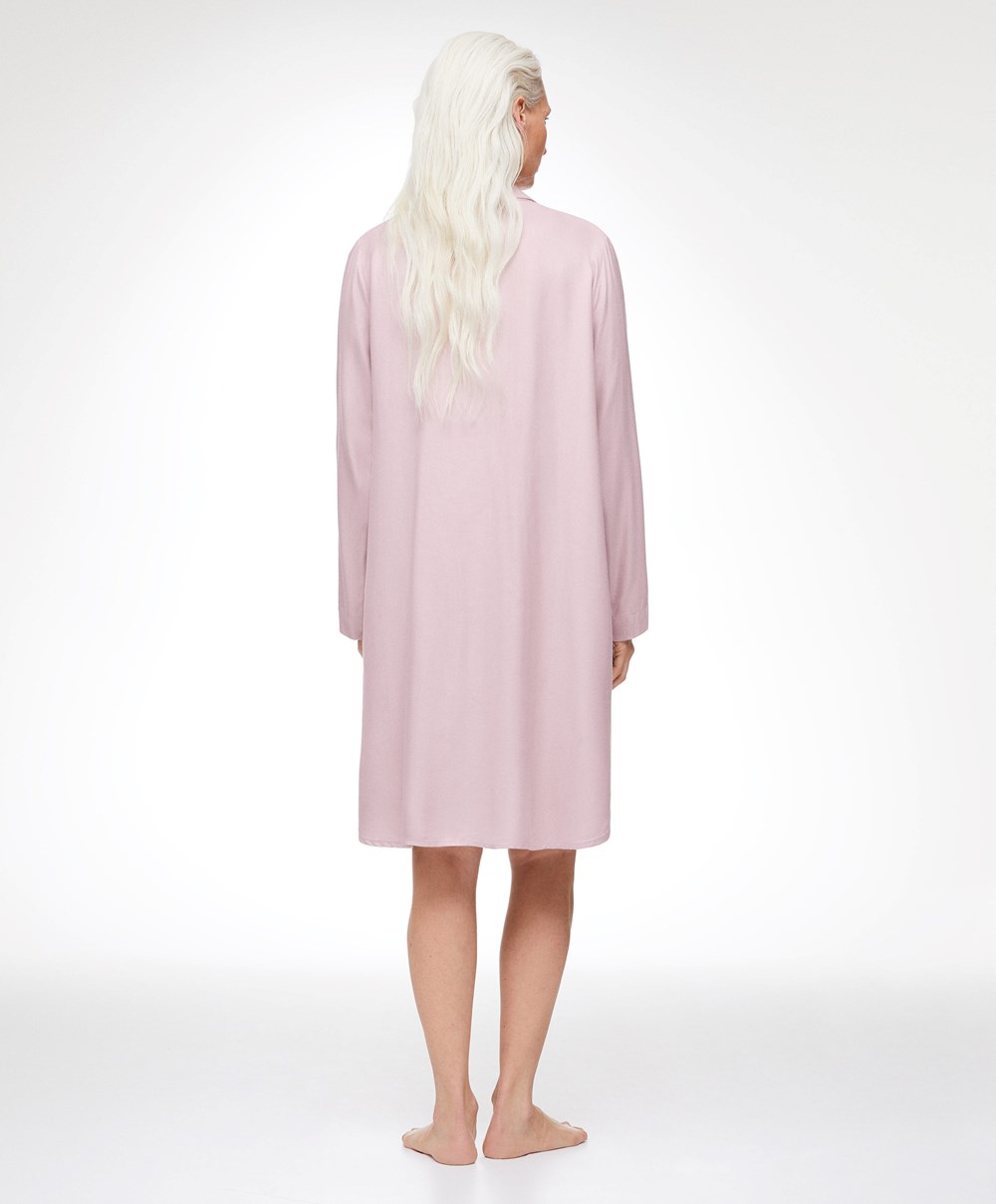 Oysho Piping Nightshirt Rózsaszín | DREYVK-927