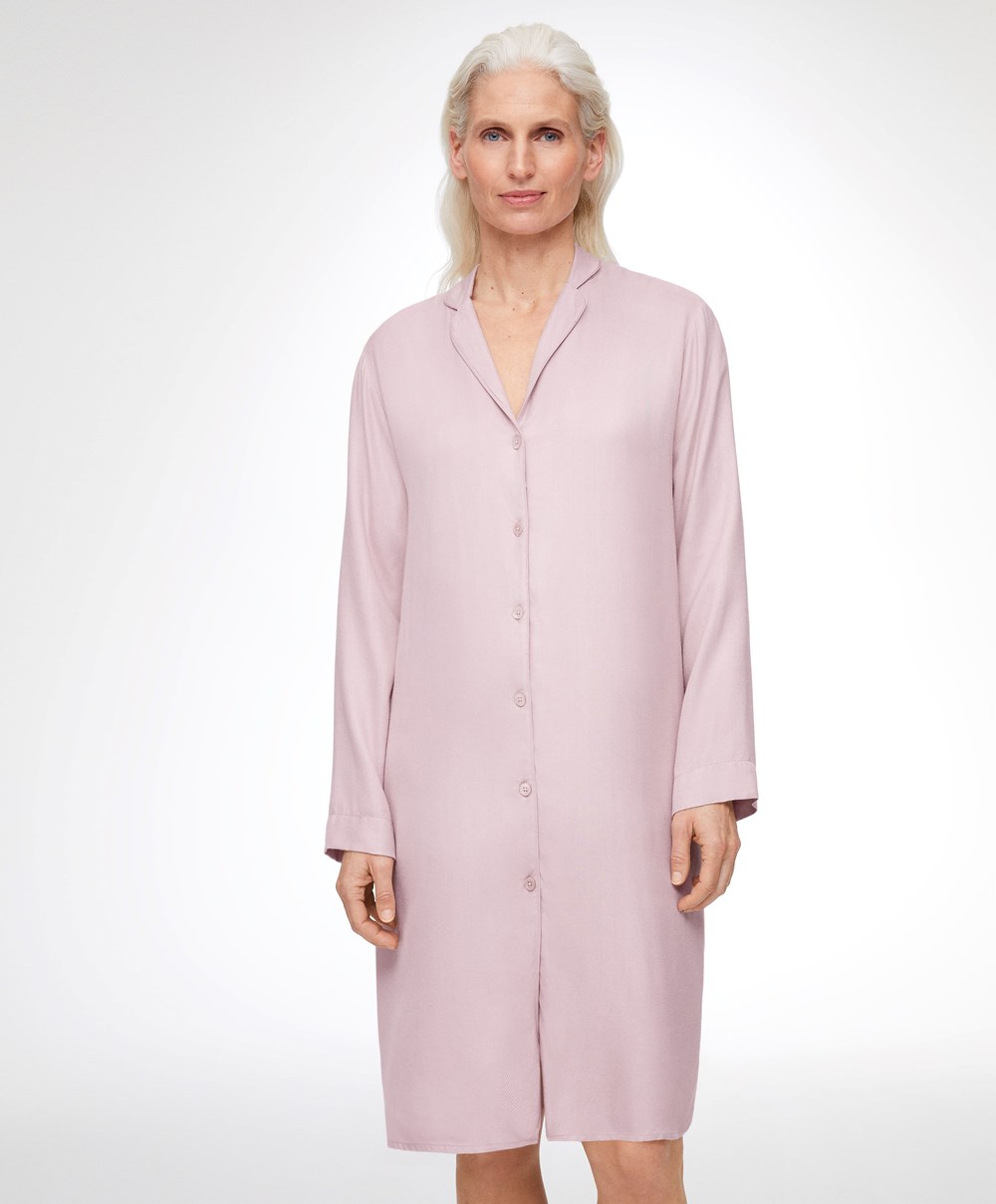 Oysho Piping Nightshirt Rózsaszín | SIOHZC-371