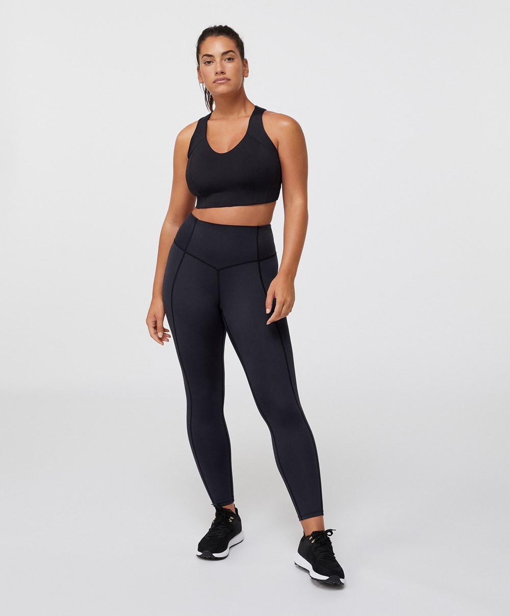 Oysho Plus Size 65cm Ankle-length Leggings Fekete | TRDNVP-032