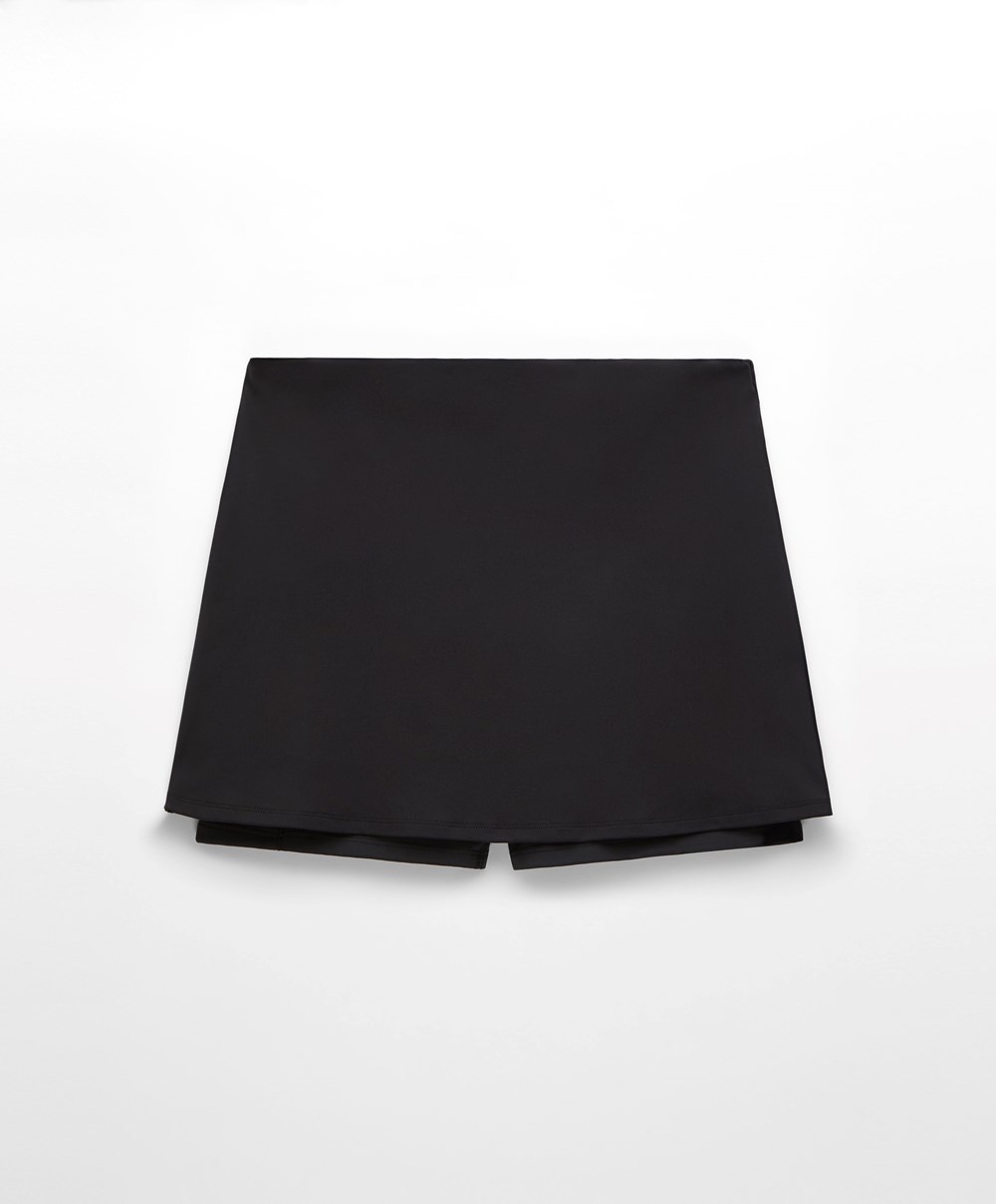 Oysho Pocket Compressive Skirt Fekete | YUSXZG-437