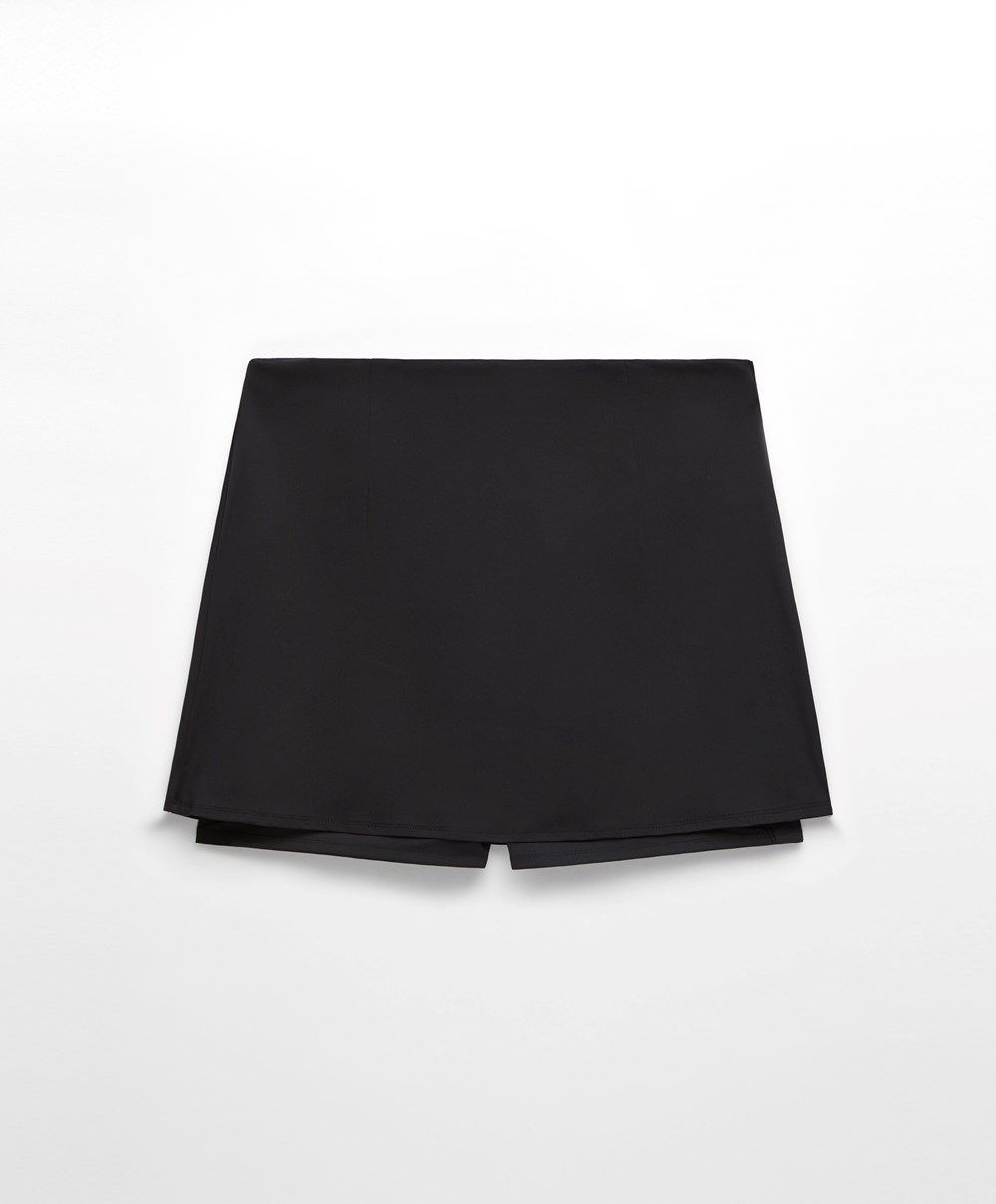 Oysho Pocket Compressive Skirt Fekete | YUSXZG-437