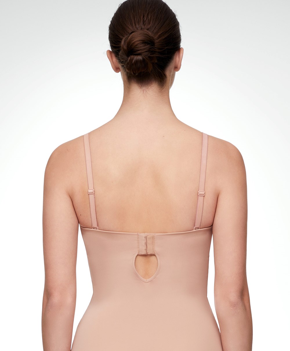 Oysho Polyamide Body With Removable Straps Bézs | ZHBWRE-098