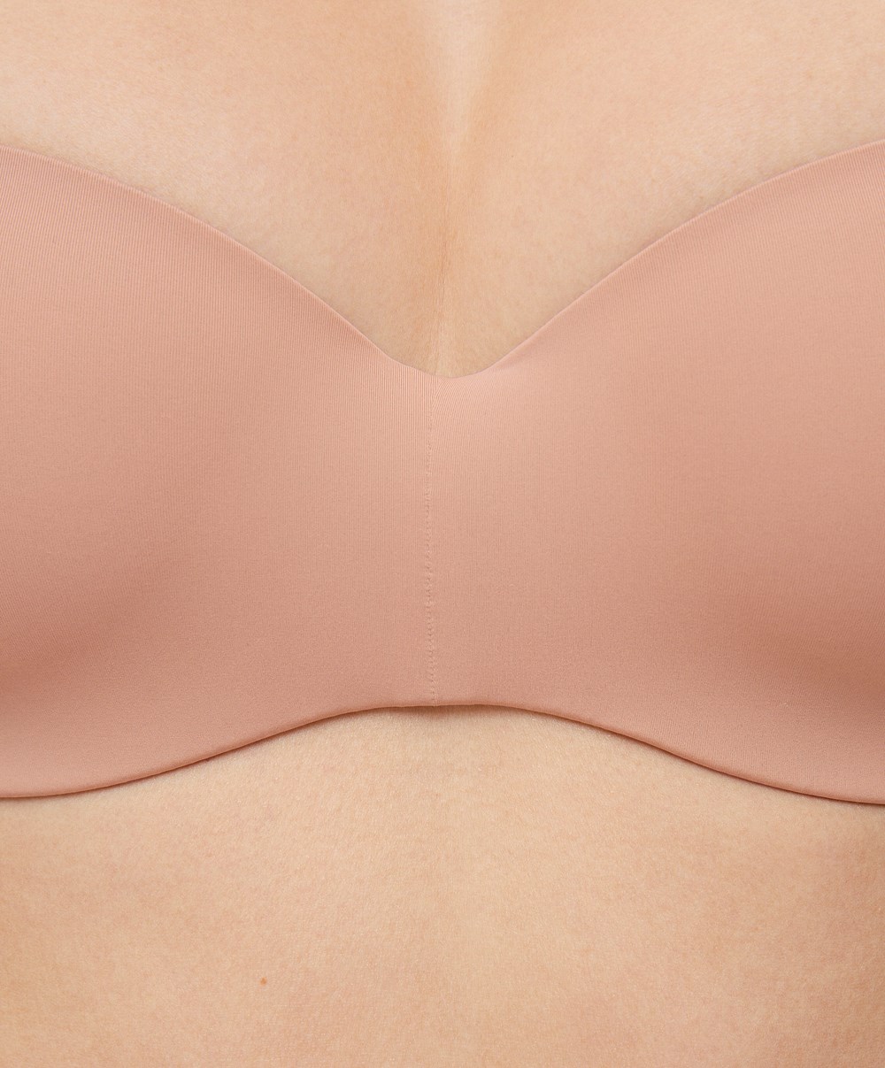 Oysho Polyamide Bra With Removable Straps Bézs | JQPYLG-470