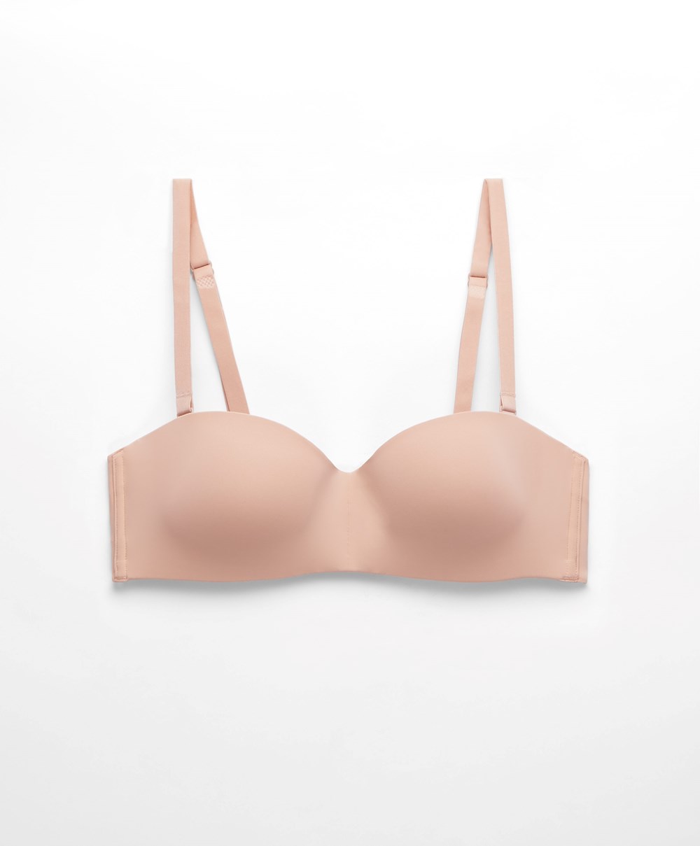 Oysho Polyamide Bra With Removable Straps Bézs | JQPYLG-470