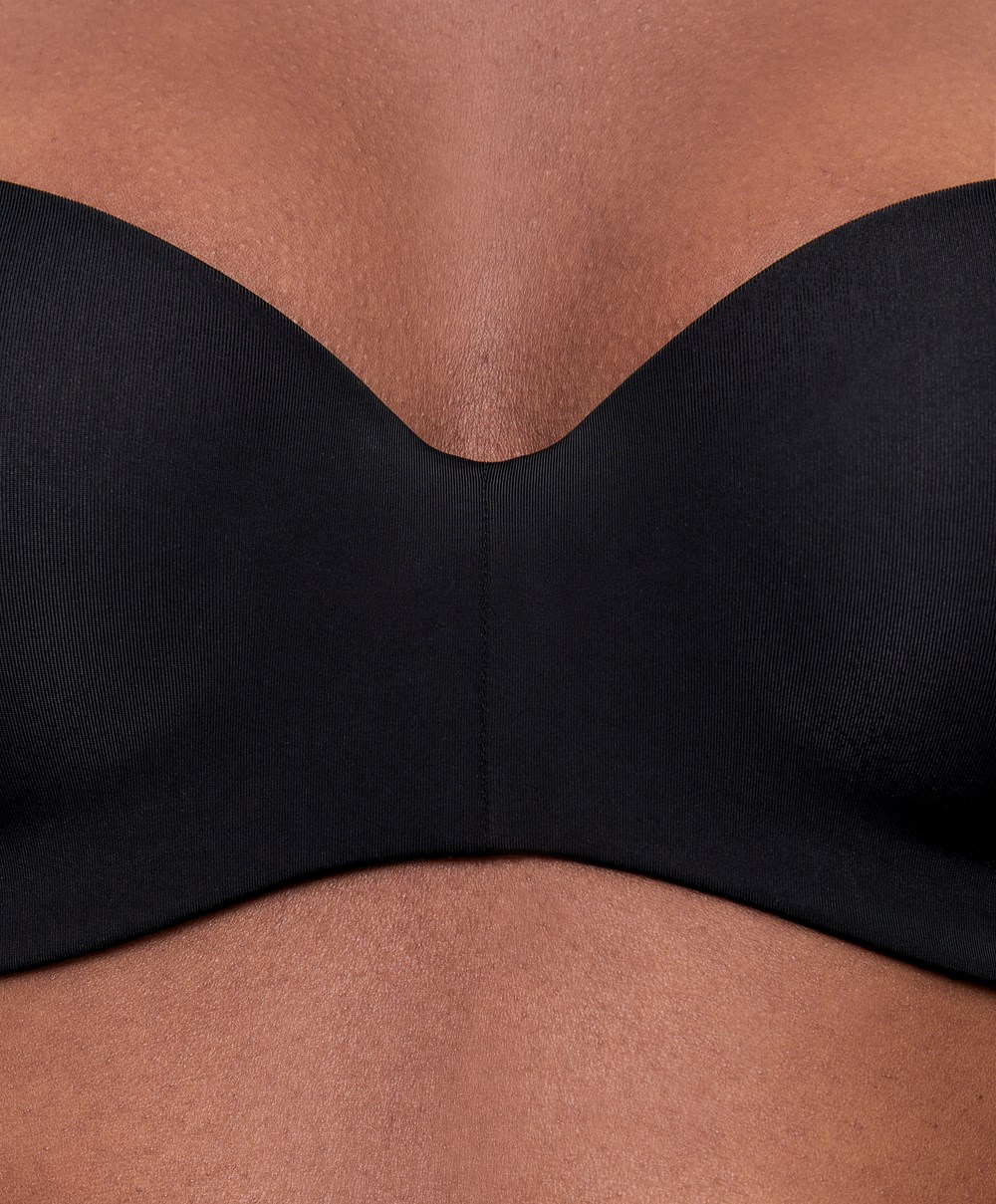 Oysho Polyamide Bra With Removable Straps Fekete | NJHAYE-812