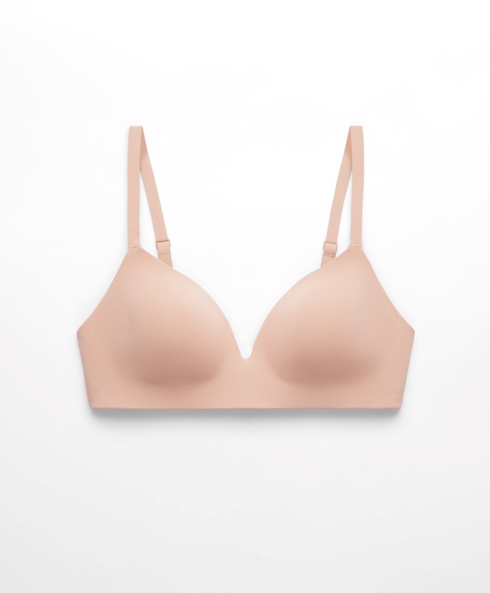 Oysho Polyamide Full Triangle Bra Bézs | GRNLQU-134