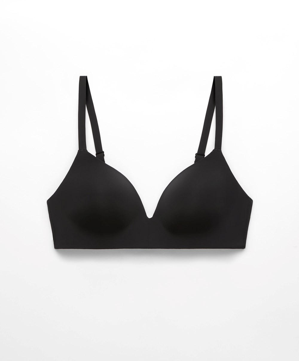 Oysho Polyamide Full Triangle Bra Fekete | ERMUDJ-957