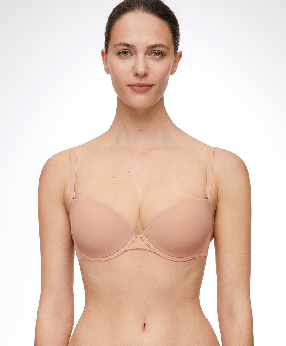 Oysho Polyamide Multiway Classic Bra Bézs | SMCKLN-657