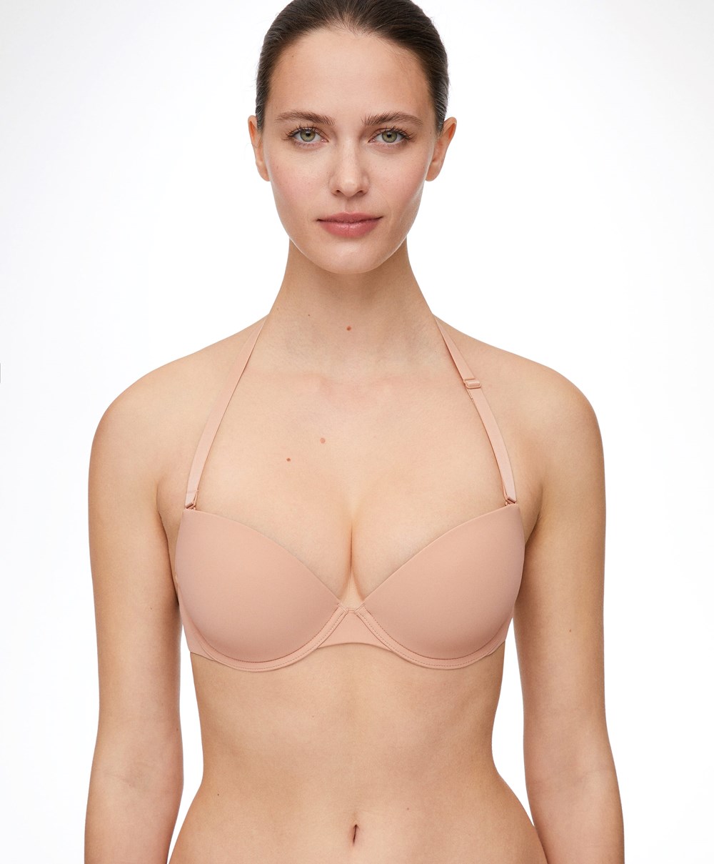 Oysho Polyamide Multiway Classic Bra Bézs | SMCKLN-657