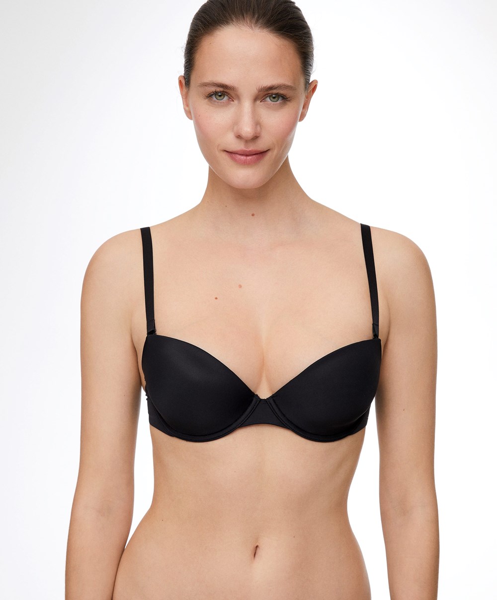 Oysho Polyamide Multiway Classic Bra Fekete | UKJGCF-621