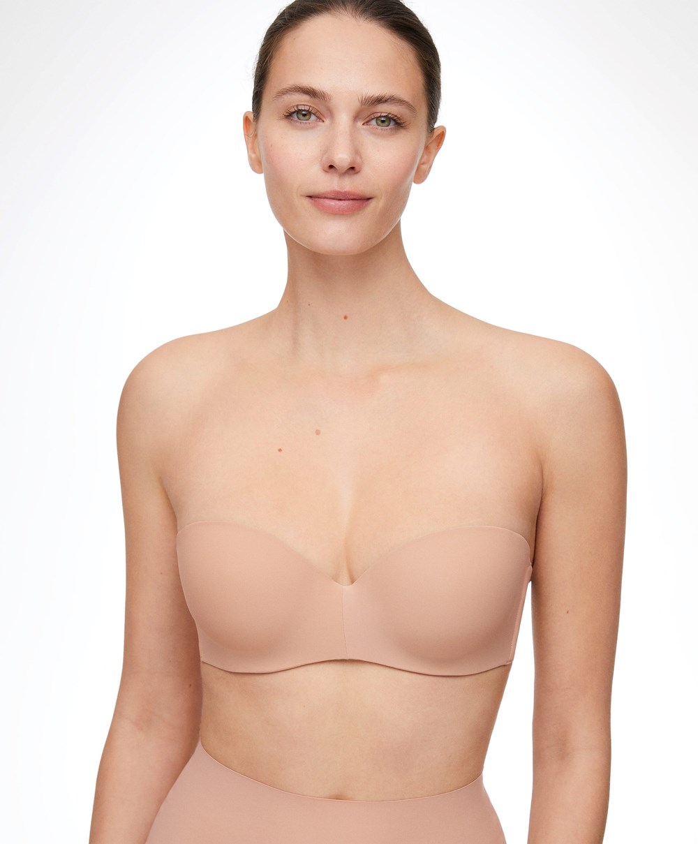 Oysho Polyamide Push-up Bra With Removable Straps Bézs | AHICPX-986