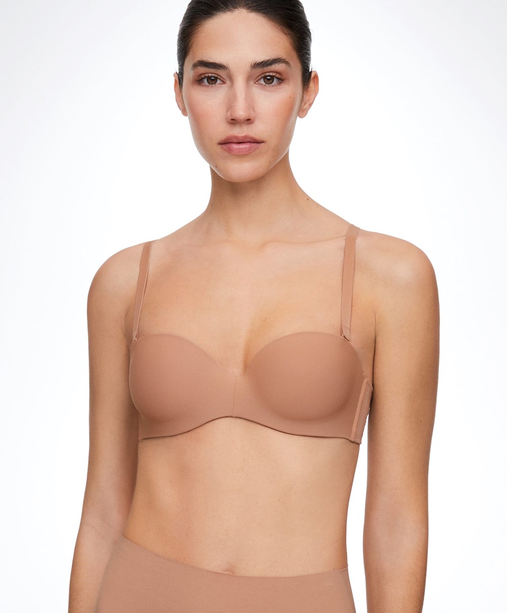 Oysho Polyamide Push-up Bra With Removable Straps Tan | HXCQGO-246