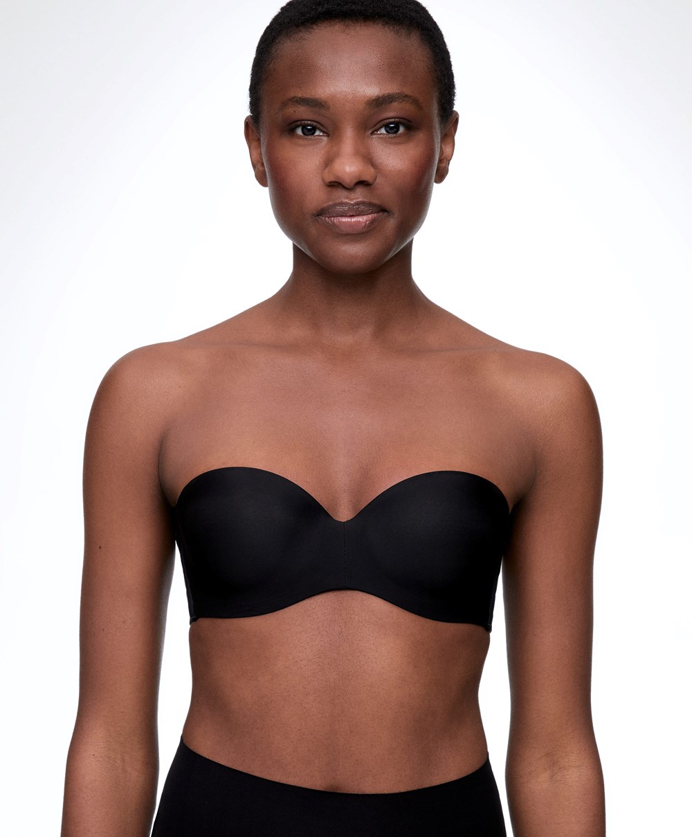 Oysho Polyamide Push-up Bra With Removable Straps Fekete | JZNCMG-862