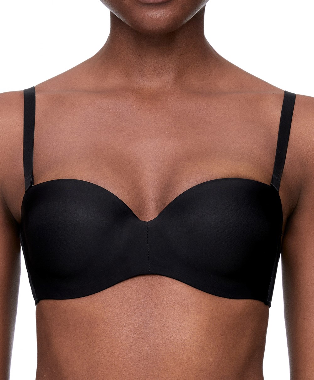 Oysho Polyamide Push-up Bra With Removable Straps Fekete | JZNCMG-862