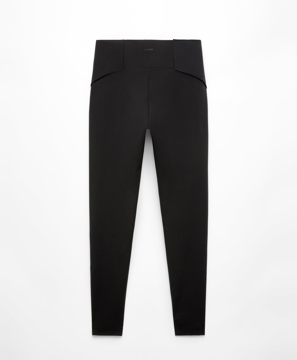 Oysho Post-partum 65cm Compressive Leggings Fekete | SQRLTW-368