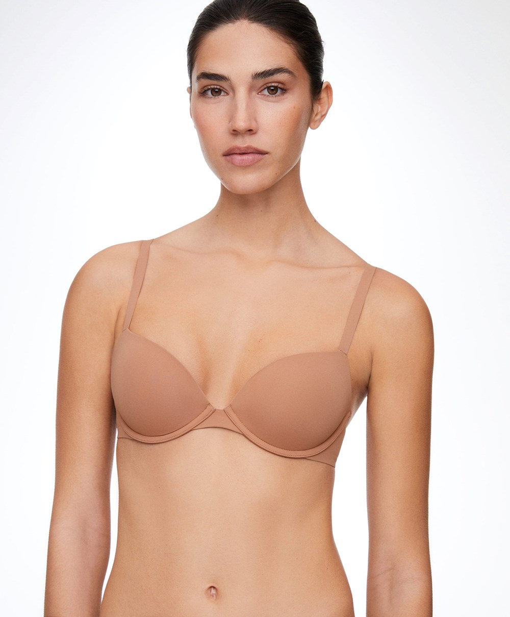 Oysho Push-up Classic Bra In Polyamide Tan | JXYTDI-829