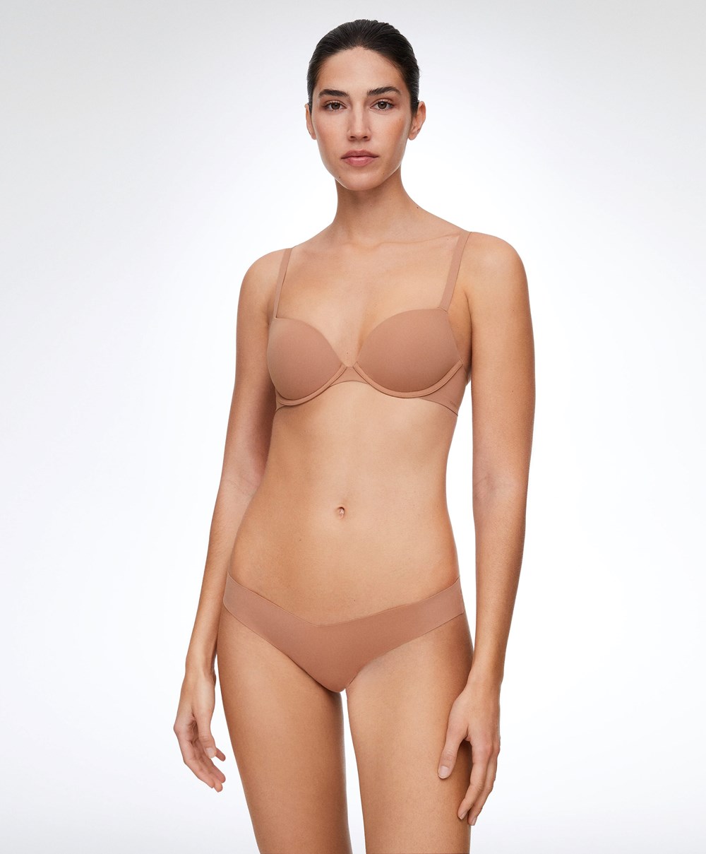 Oysho Push-up Classic Bra In Polyamide Tan | JXYTDI-829