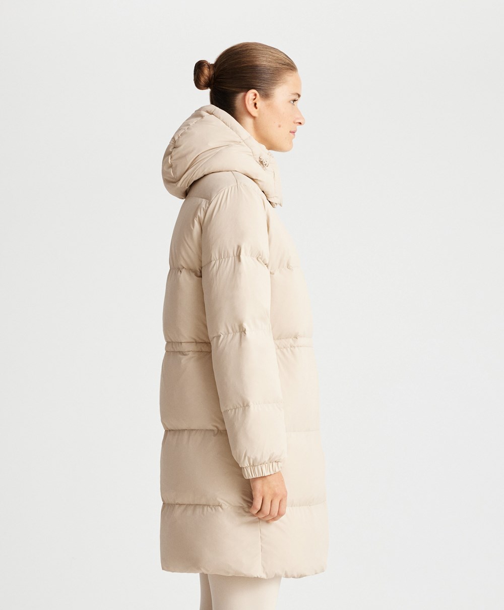 Oysho Párnázott Down Jacket Bézs | KIGPOD-538