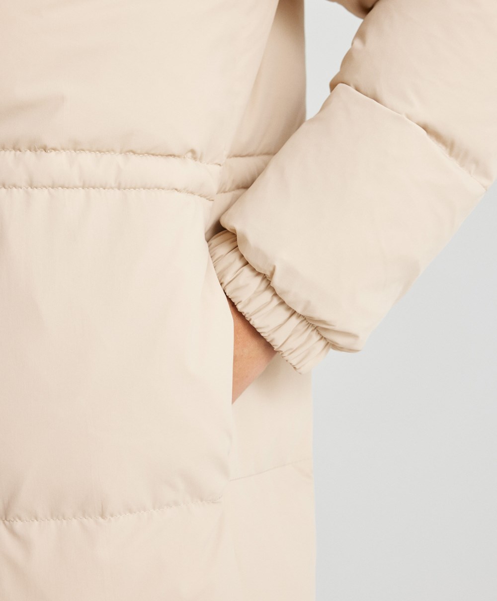 Oysho Párnázott Down Jacket Bézs | KIGPOD-538