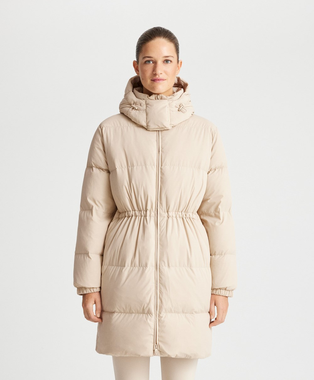 Oysho Párnázott Down Jacket Bézs | KIGPOD-538