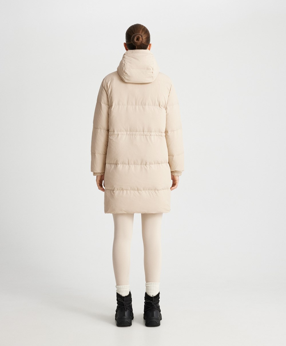 Oysho Párnázott Down Jacket Bézs | KIGPOD-538