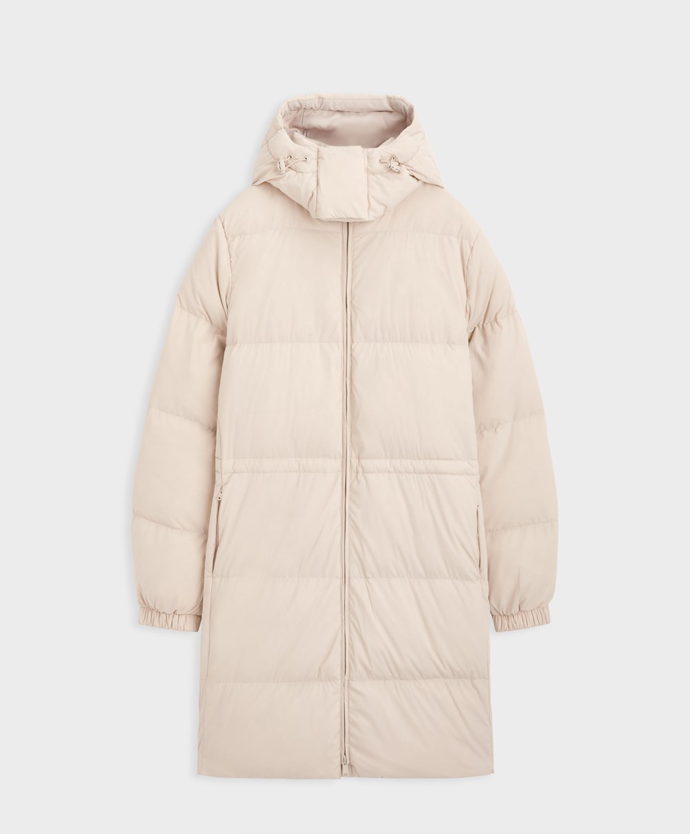 Oysho Párnázott Down Jacket Bézs | KIGPOD-538