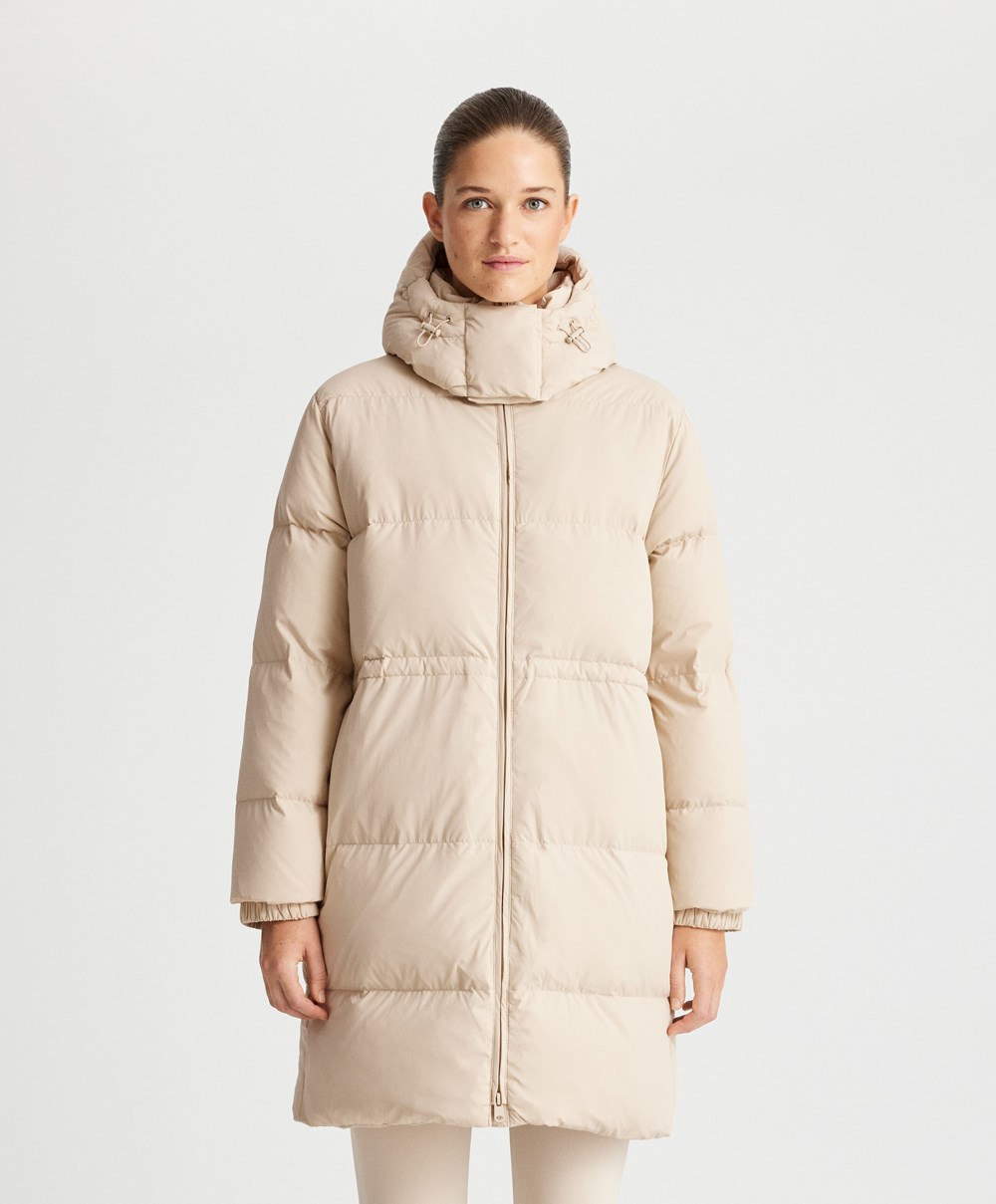 Oysho Párnázott Down Jacket Bézs | KIGPOD-538