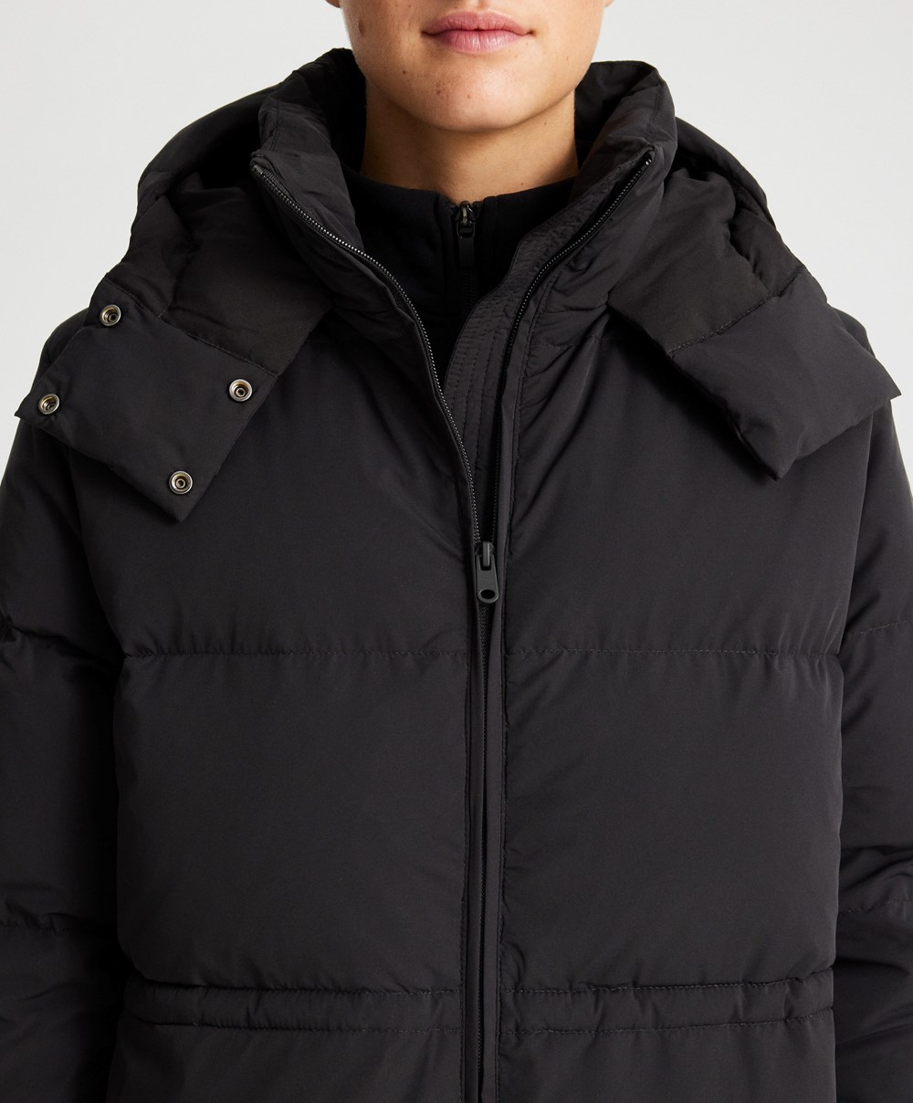 Oysho Párnázott Down Jacket Fekete | KAXQPW-180