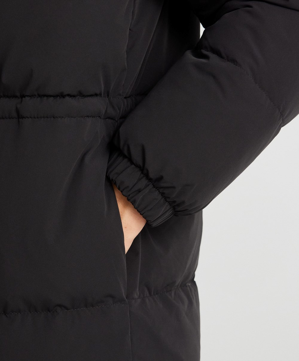 Oysho Párnázott Down Jacket Fekete | KAXQPW-180