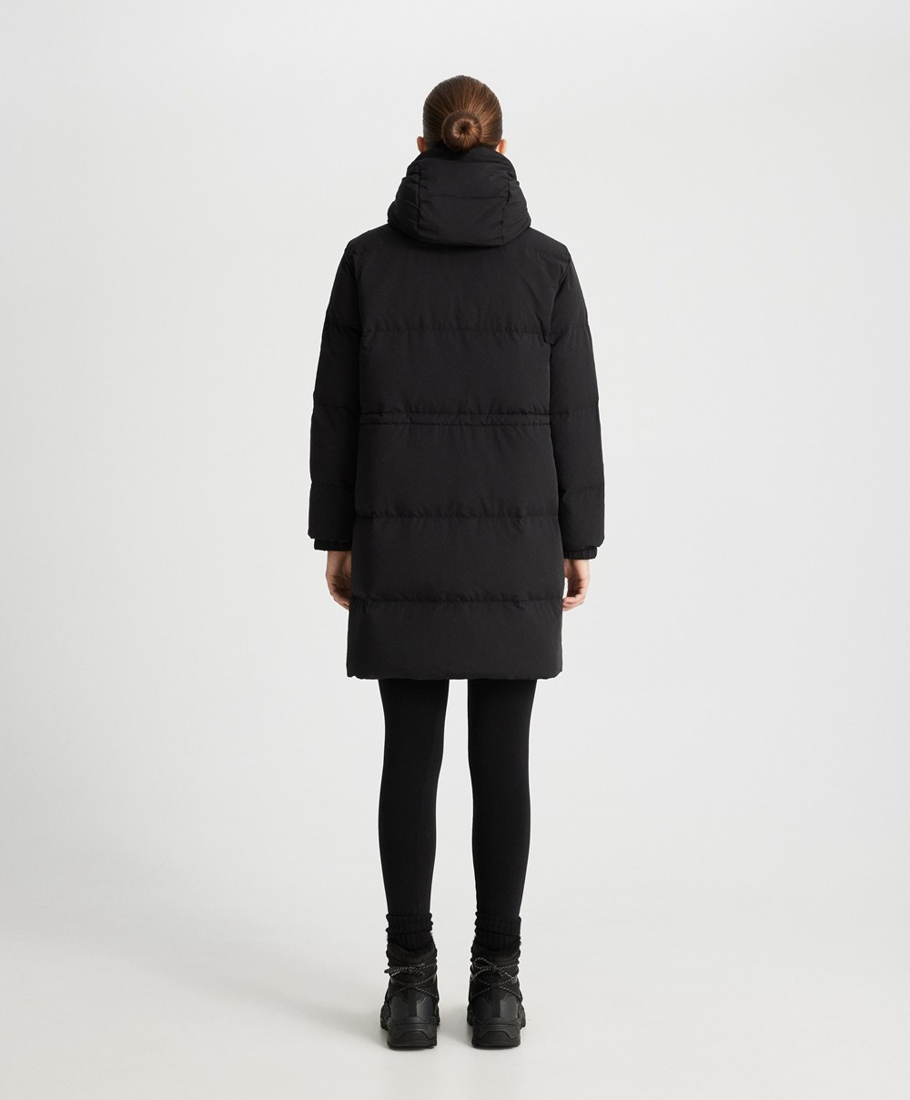 Oysho Párnázott Down Jacket Fekete | KAXQPW-180