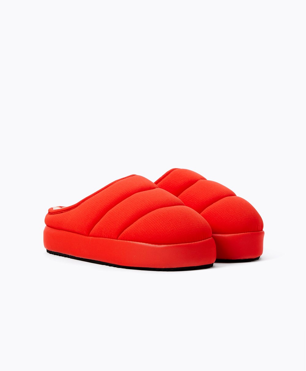 Oysho Párnázott Nejlon Slippers Narancssárga | AOREUL-345