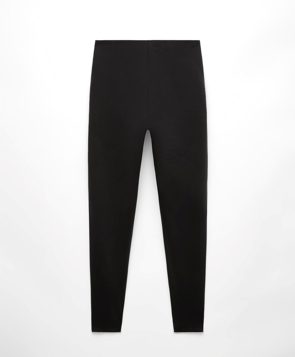 Oysho Raise Up Compressive Super-high-rise Ankle-length 65cm Leggings With Zip Fekete | PFYLOR-264