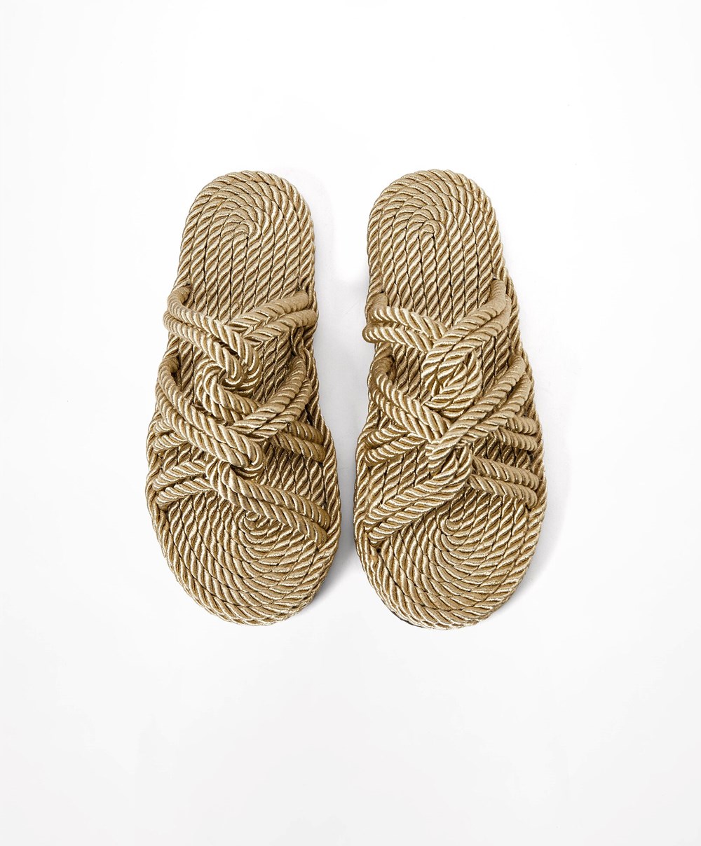 Oysho Rope Sandals Arany | XRYKGI-260