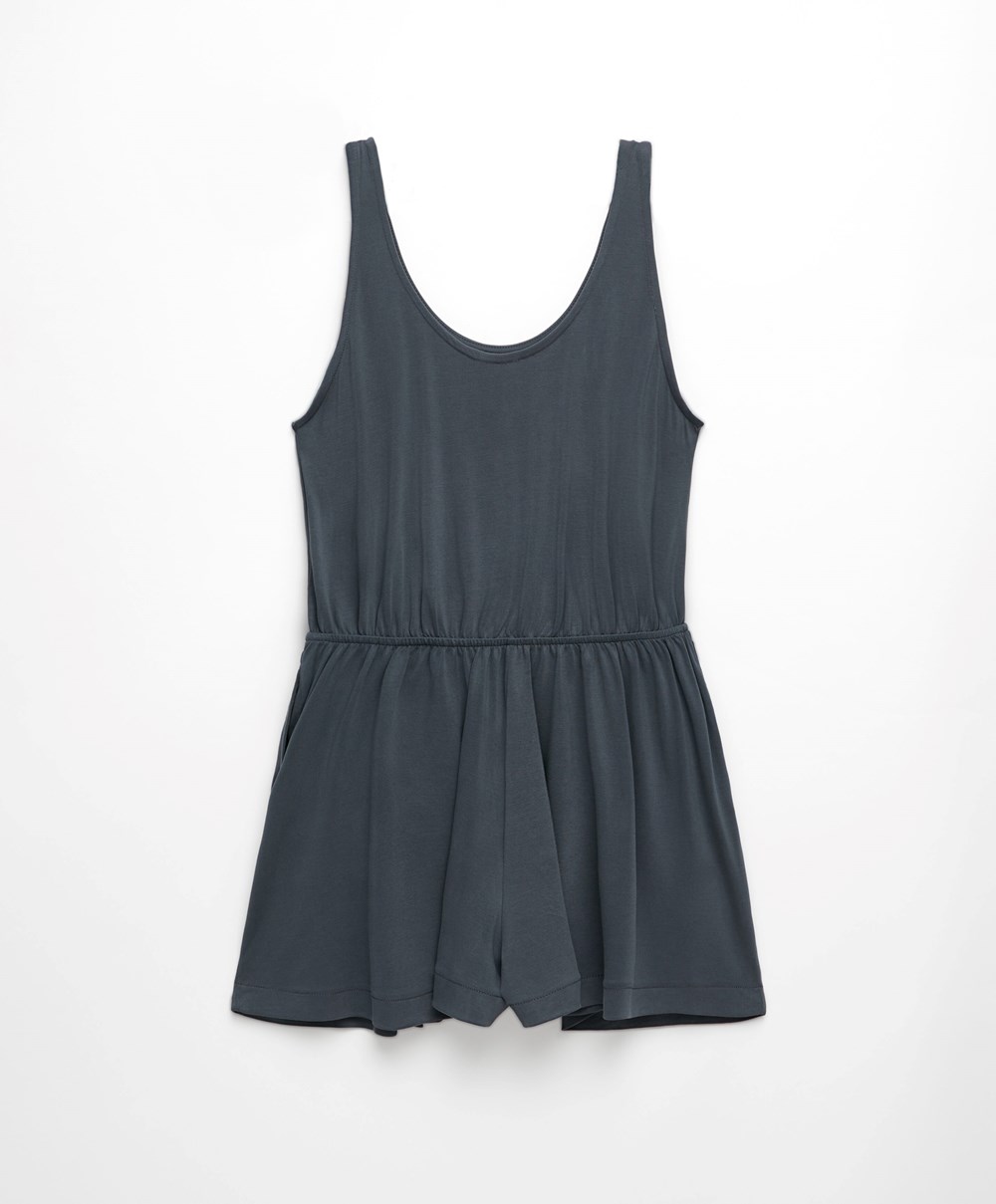 Oysho Rövid Modal Jumpsuit Anthracite | KCPZHA-690