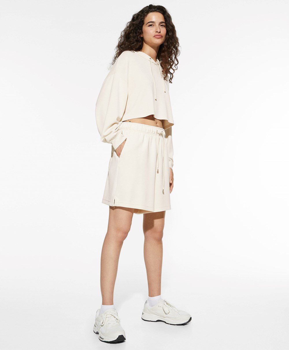 Oysho Rövid Modal White Total Look Stone | TVJZMX-926