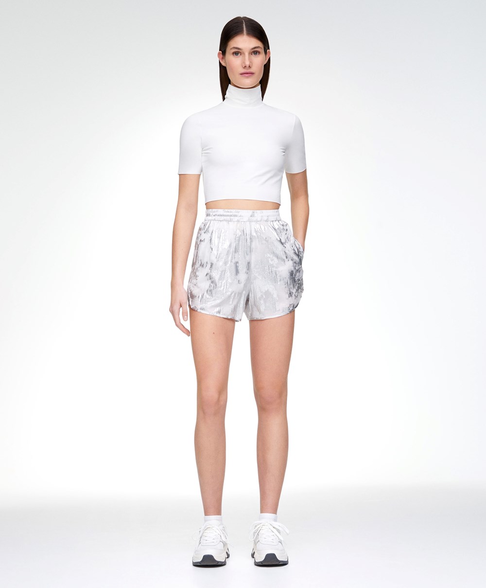 Oysho Silver Shorts Titán | NRQFXM-024