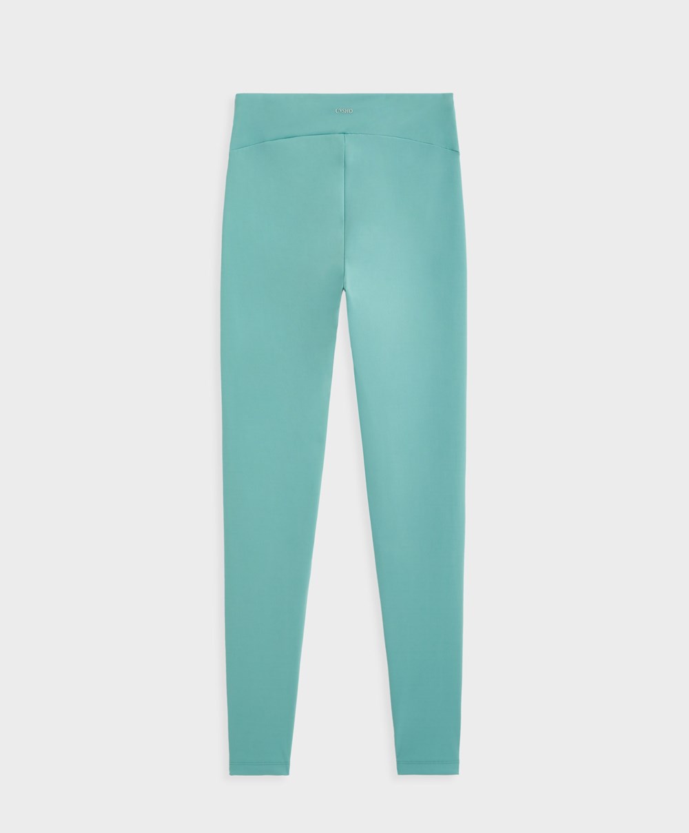 Oysho Soft Compressive 65cm Ankle-length Leggings Aquamarine | DJPGBF-268