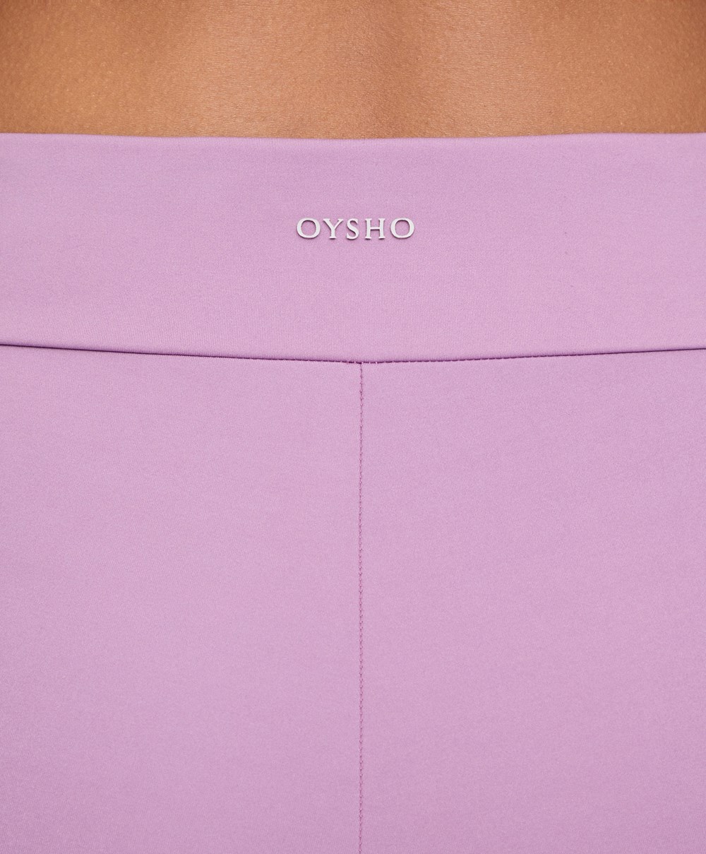 Oysho Soft Compressive 65cm Ankle-length Leggings Pale Mauve | SDTKJV-123