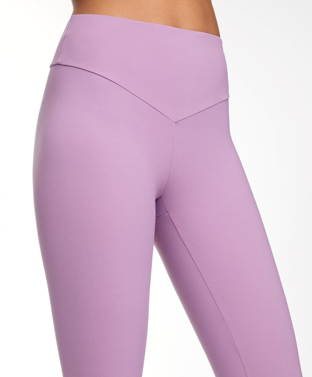 Oysho Soft Compressive 65cm Ankle-length Leggings Pale Mauve | SDTKJV-123