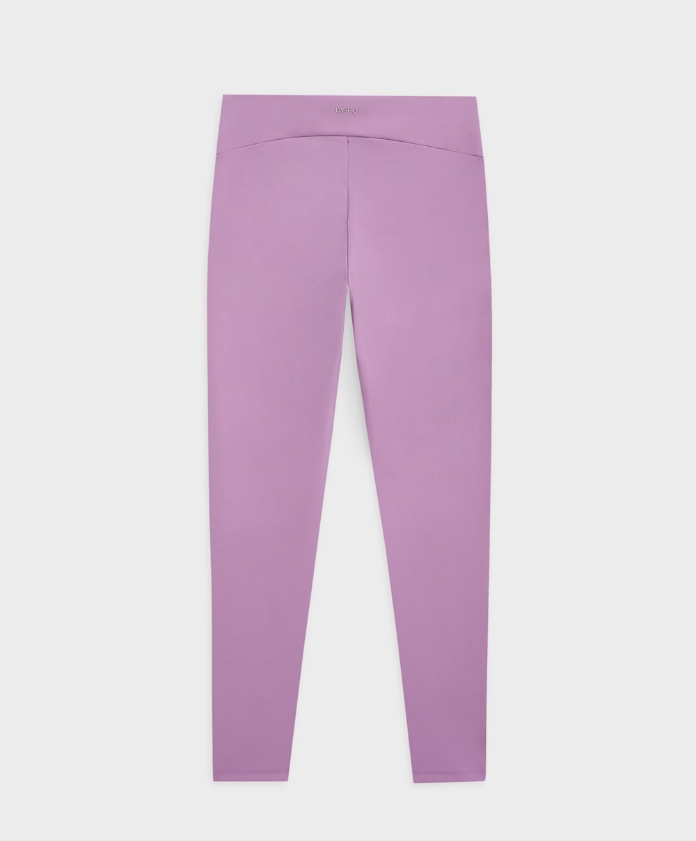 Oysho Soft Compressive 65cm Ankle-length Leggings Pale Mauve | SDTKJV-123