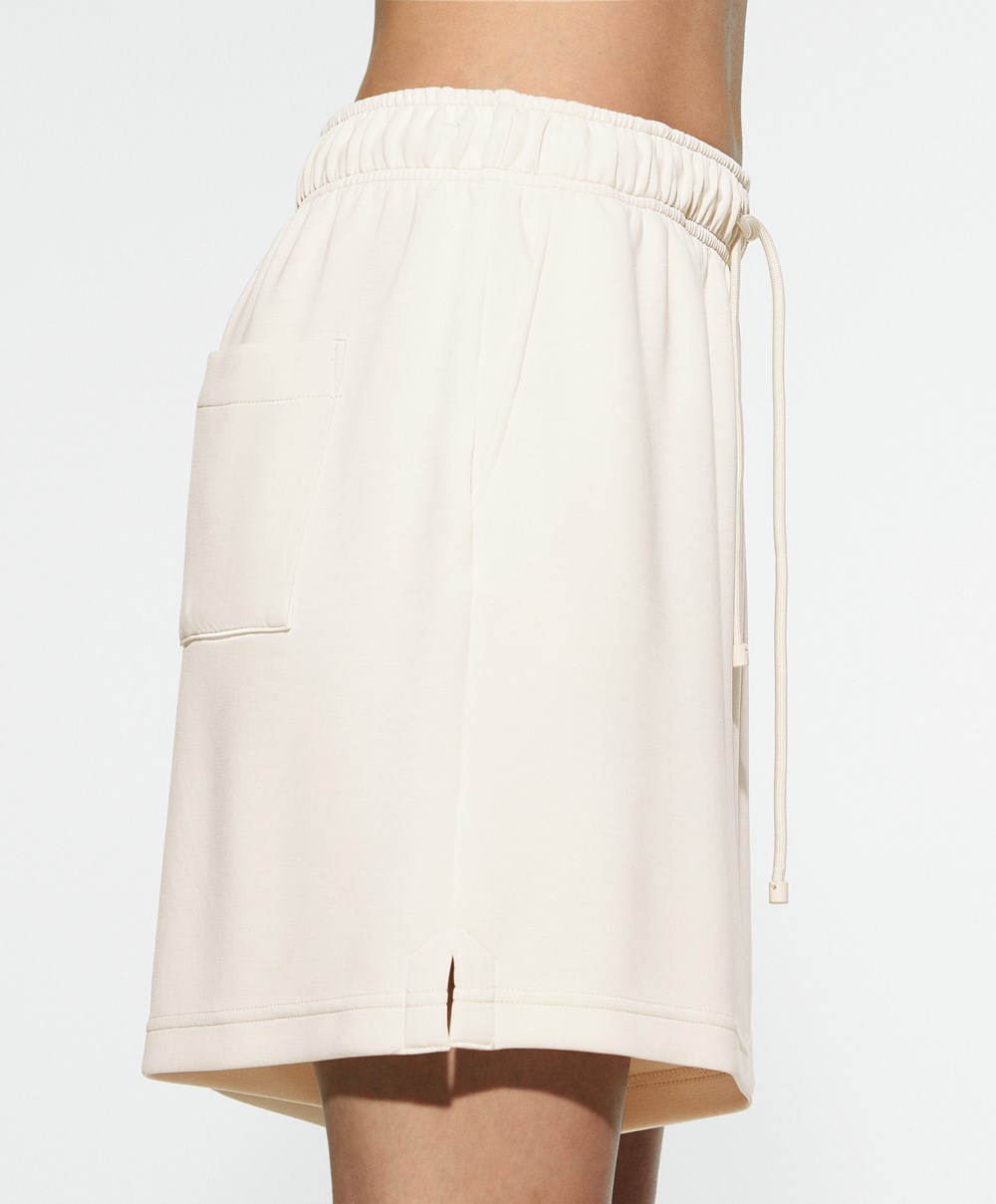 Oysho Soft Touch Modal Bermuda Shorts Stone | BVAIHW-273