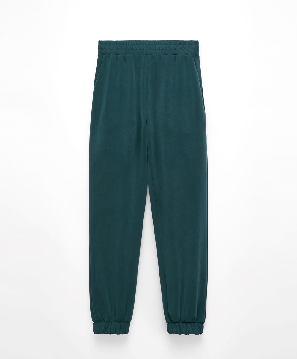 Oysho Soft Touch Modal Joggers Sötéttürkiz | LIKSQG-583