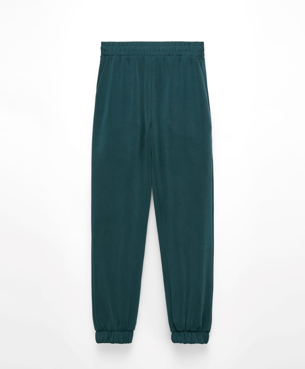 Oysho Soft Touch Modal Joggers Sötéttürkiz | ZXFYUE-031